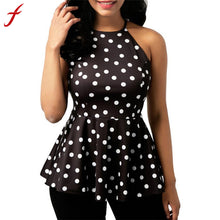 Load image into Gallery viewer, Women Casual Sleeveless T Shirt with Dot Print in fashion - SWAGG FASHION
