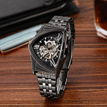 Load image into Gallery viewer, Features Hollow Triangular Mechanical Watches Stainless Steel Men&#39;s Wristwatches Fashion Brand Men Clock Male Dropshipping!!! - SWAGG FASHION
