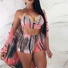 Load image into Gallery viewer, 2PCS Women Crop Tops High Waist Gradient Shorts Two Piece Set Sexy Fashion Tracksuit Beach Party Wear Summer 2 Piece Set - SWAGG FASHION
