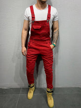 Load image into Gallery viewer, 2019 HOT New Style Men&#39;s Ripped Jeans Jumpsuits Hi Street Distressed Denim Bib Overalls For Man Suspender Pants - SWAGG FASHION
