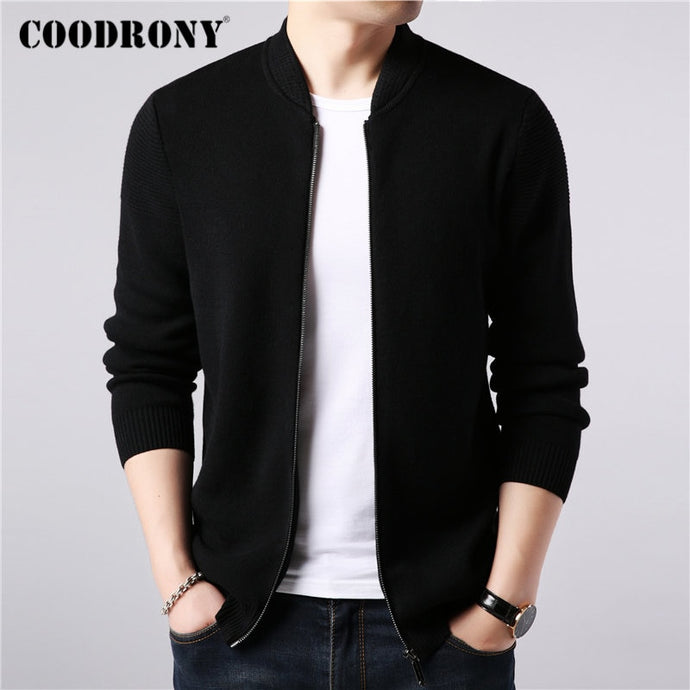 COODRONY Brand Sweater Coat Men Cashmere Wool Cardigan Men Clothes 2019 New Arrivals Autumn Winter Thick Warm Zipper Coats 91088 - SWAGG FASHION