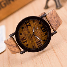 Load image into Gallery viewer, 2020 Watches Top Luxury Brand Men Women Watch Roman Numerals Wood PU Leather Band Analog Quartz Vogue Wrist Watches - SWAGG FASHION
