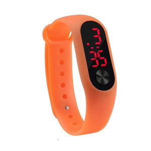 Men Women Casual Sports Bracelet Watches White LED Electronic Digital Candy Color Silicone Wrist Watch for Children Kids - SWAGG FASHION