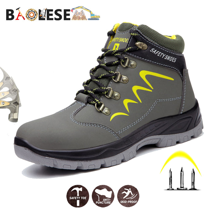 BAOLESEM Man Safety Shoes Winter Safety Man Work Shoes Water-proof Work Shoes Anti-smashing Durable Safety Shoes for Men Shoes - SWAGG FASHION