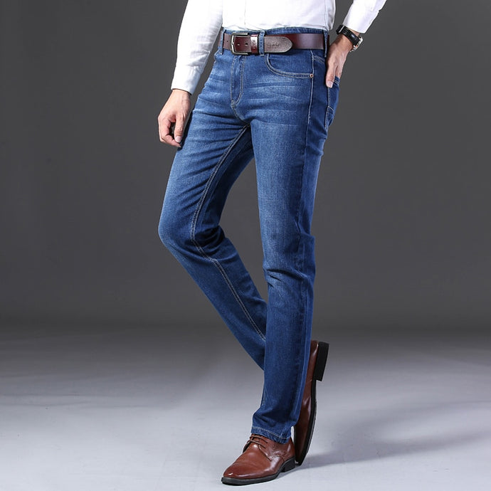 2019 New Mens Fashion Black Blue Jeans Men Casual Slim Stretch Jeans Classic Denim Pants Trousers Plus Size 28-40 High Quality - SWAGG FASHION