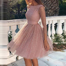 Load image into Gallery viewer, belle poque o neck long sleeve sequined party dresses women Sexy lace streetwear midi dress female 2020 spring dress vestido - SWAGG FASHION
