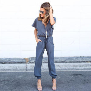 Ladies Polyester casual summer spring fashion jumpsuit - SWAGG FASHION