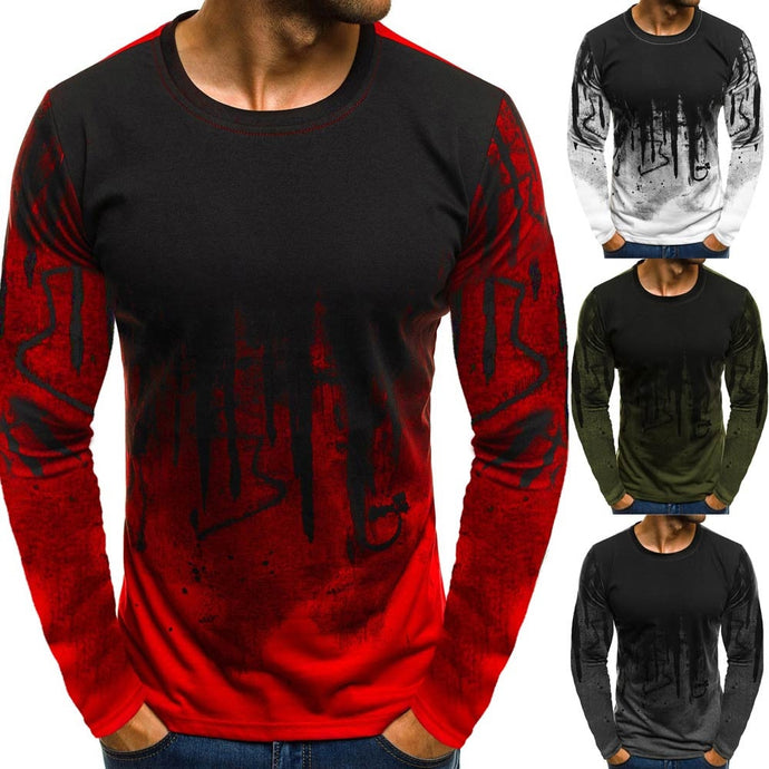 Men Solid Casual Full Sleeve Cotton Regular Tees - SWAGG FASHION