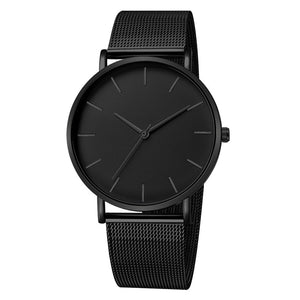 Fashion Casual Watch Womens Metal Hour Reloj Mujer Quartz Wristwatch Simple Montre Femme Mesh Black Stainless Steel Bracelet saa - SWAGG FASHION