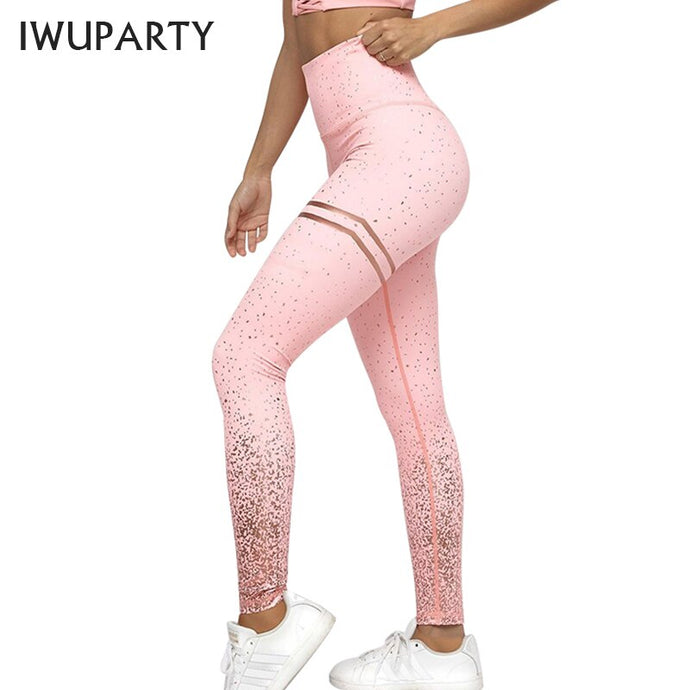 Sexy gold Printing Sport Leggings Women Athleisure High Waist Gym Fitness Leggins Mujer Push up Compression Skinny Pants Booty - SWAGG FASHION