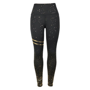 Sexy gold Printing Sport Leggings Women Athleisure High Waist Gym Fitness Leggins Mujer Push up Compression Skinny Pants Booty - SWAGG FASHION