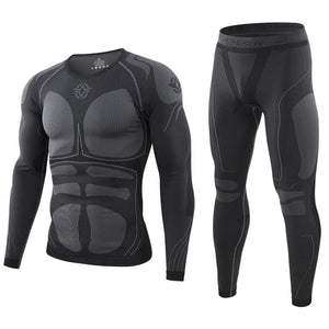 winter Top quality thermo Cycling clothing Men's thermal underwear men underwear sets compression training underwear men clothin - SWAGG FASHION