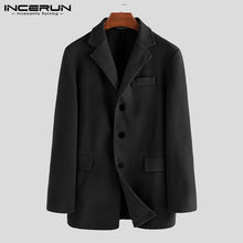 Load image into Gallery viewer, INCERUN Winter Men Trench Faux Fleece Blends Jackets Long Sleeve Solid Casual Business Coats Streetwear Men Brand Overcoats 2019 - SWAGG FASHION

