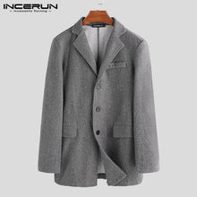 Load image into Gallery viewer, INCERUN Winter Men Trench Faux Fleece Blends Jackets Long Sleeve Solid Casual Business Coats Streetwear Men Brand Overcoats 2019 - SWAGG FASHION

