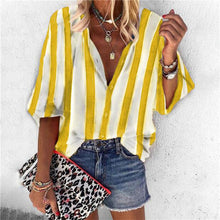 Load image into Gallery viewer, Fanbety 5XL Chains print Blouses Woman Sexy V-Neck Button Long Sleeve Shirt 2019 Womens Elegant Autumn New Tops Blouse plus size - SWAGG FASHION
