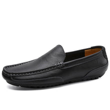 Load image into Gallery viewer, Genuine Leather Men Casual Shoes Brand 2020 Italian Men Loafers Moccasins Breathable Slip on Black Driving Shoes Plus Size 37-47 - SWAGG FASHION
