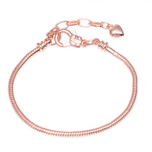 Sonykifa 2019, pulsera de cadena de serpiente de color oro rosa de alta calidad, pulsera con abalorios originales, pulsera fina, regalo de joyería para mujer - SWAGG FASHION