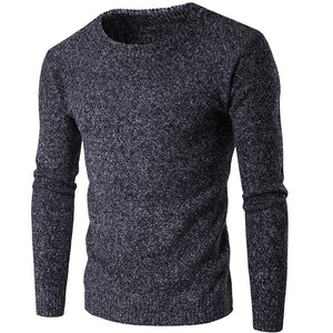 Men Winter Sweater  Solid Color Warm Casual Knitted Pullover Sweaters - SWAGG FASHION