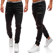 Load image into Gallery viewer, Men Clothes Hip Hop Sweatpants Skinny Motorcycle Denim Pants Zipper Designer Black Jeans Mens Casual Men Jeans Trousers - SWAGG FASHION
