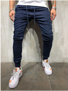 Men Clothes Hip Hop Sweatpants Skinny Motorcycle Denim Pants Zipper Designer Black Jeans Mens Casual Men Jeans Trousers - SWAGG FASHION