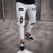 Load image into Gallery viewer, Men Clothes Hip Hop Sweatpants Skinny Motorcycle Denim Pants Zipper Designer Black Jeans Mens Casual Men Jeans Trousers - SWAGG FASHION
