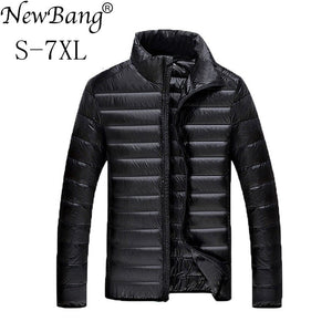 NewBang Plus 5XL 6XL 7XL Duck Down Jacket Men's Feather Ultralight Down Jacket For Men Park Outwear With Carry Bag Overcoat - SWAGG FASHION