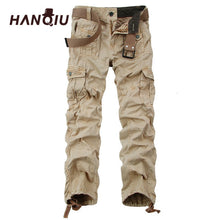 Load image into Gallery viewer, HANQIU Tactical Cargo Broek Men Large Bags Men Military Broek Cato High Quality Herf Loose Mala Broek Joggers - SWAGG FASHION
