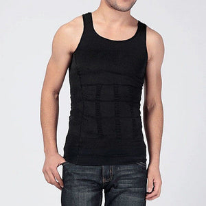 Men Shapers Summer Solid Sleeveless Firm Tummy Belly Buster Vest Control Slimming Body Shaper Underwear Shirt - SWAGG FASHION