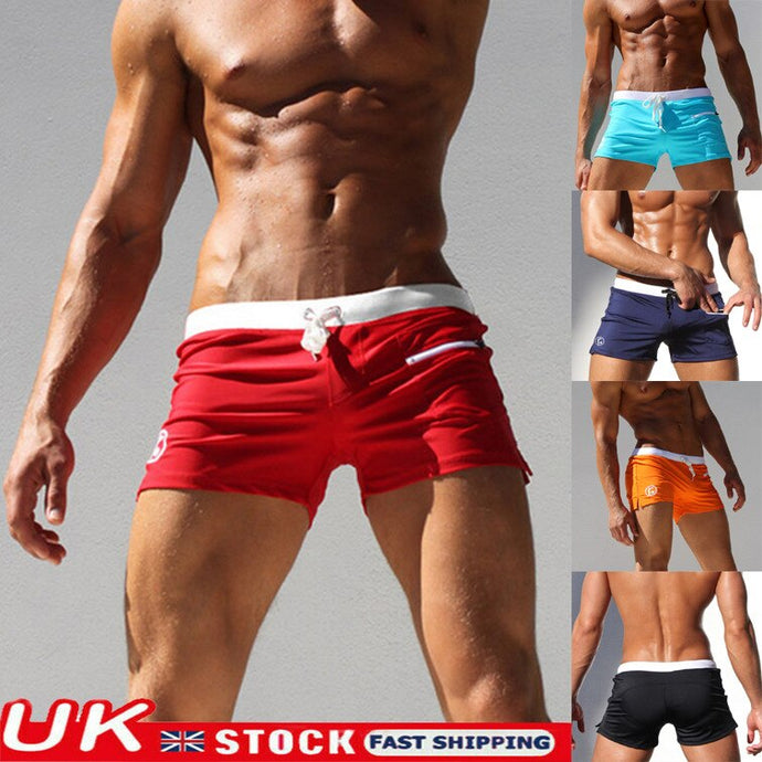 UK Men Swim Shorts Swimwear Swimming Trunks Underwear Boxer Briefs Pants M-2XL - SWAGG FASHION