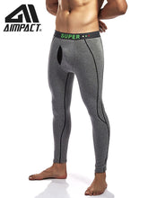 Load image into Gallery viewer, Mens Long Thermal Leggings Cotton Pants Underwear Keep Warm Running Sport Fitness Workout  Compression Pants by AIMPACT  AM5130 - SWAGG FASHION
