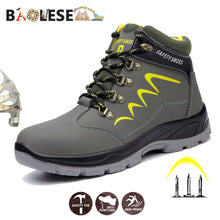 Load image into Gallery viewer, BAOLESEM Man Safety Shoes Winter Safety Man Work Shoes Water-proof Work Shoes Anti-smashing Durable Safety Shoes for Men Shoes - SWAGG FASHION
