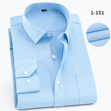 Load image into Gallery viewer, spring men plus big size 14XL striped shirt work Business long sleeve winter 7XL 8XL Dress shirt 9XL 10XL 11XL 12XL 13XL shirts - SWAGG FASHION
