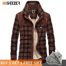 Load image into Gallery viewer, Military Plaid Flannel Men Shirt Male Jacket Winter Warm Fleece Thick Coat Cotton High Quality Pocket Loose Shirts Dropshipping - SWAGG FASHION
