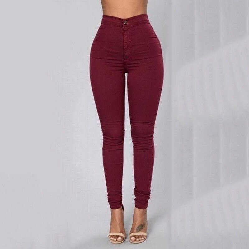 High Waist Trousers Women Stretch Slim Pencil Jeans Pants Female Joggers Clothing Plus Size 3XL Skinny Pants - SWAGG FASHION